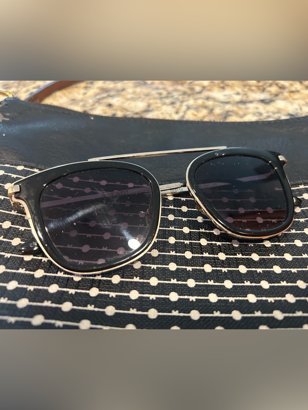 Nine West Gold-Tone Sunglasses Arm with Black Accent